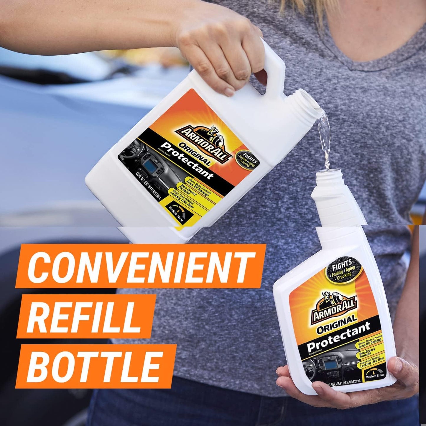 Armor All Car Protectant Refill by Armor All, Car Interior Cleaner with UV Protection, 1 Gal Each, White, 128 Fl Oz (Pack of 1)