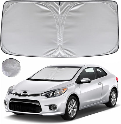 KAYZT Windshield Sun Shade for 2019-2025 2026 Chevy Silverado 1500 /GMC Sierra 1500 2500HD 3500HD Foldable Sunshade Front Window Custom Fit Car Accessories - Colors C