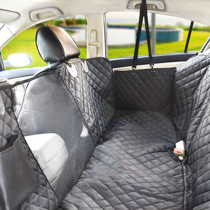 Vailge Dog Car Seat Cover for Back Seat, 100% Waterproof Back Seat Pet Cover for Dogs with Mesh Window, Scratch Prevent Antinslip Dog Hammock for Car
