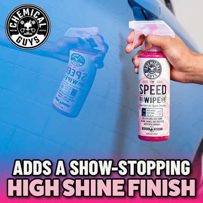 Chemical Guys Speed Wipe Quick Detailer - High Gloss, Streak-Free Shine, Detail Spray for Cars, Trucks, Motorcycles, RVs, and More, Safe on Paint, Glass, Wheels, and Trim, Cherry Scent, 128 fl oz