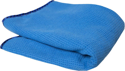 Chemical Guys Waffle Weave Gray Matter Microfiber Drying Towel - 25" x 36", Premium Blend Microfiber Towel with Soft-Banded Edging for Scratch-Free Car Drying, Ultra Absorbent