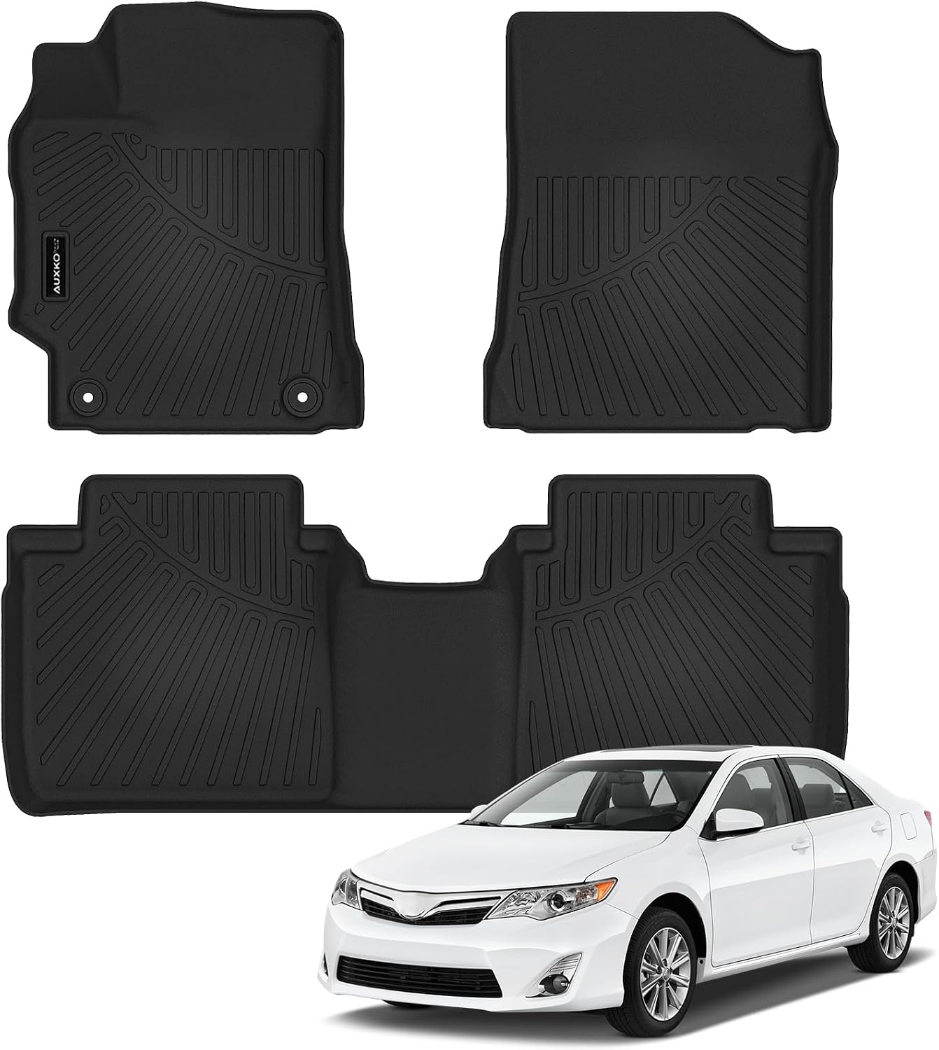 All Weather Floor Mat Fit for Toyota Corolla(Include Hybrid Exclude Hatchback) 2026 2025-2020 TPE Rubber Liners Corolla Accessories All Season Guard Odorless Anti-Slip Liner Black