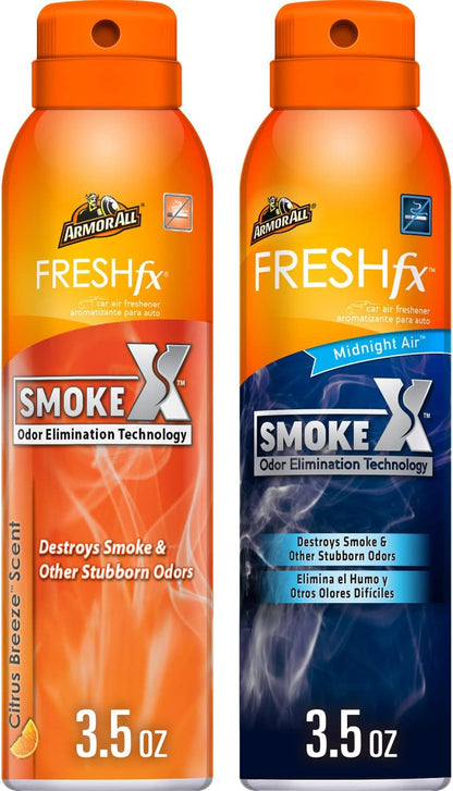 Armor All Fresh FX Smoke X Car Odor Eliminator Spray, Car Air Freshener Spray (New Car)
