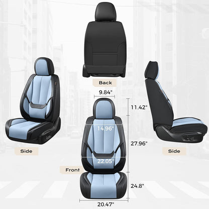 Coverado Seat Covers Full Set, Black Seat Covers for Cars 5 Seats, Car Seat Protector, Waterproof Nappa Leather Car Seat Cushion, Front and Rear Car Seat Cover Fit for Most Sedans SUV Pick-up Truck - Colors B