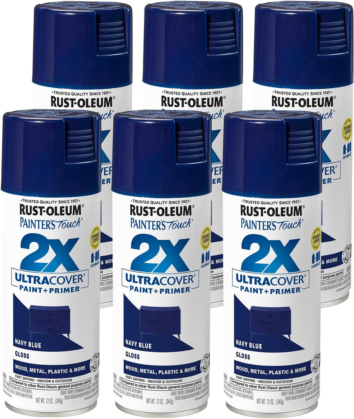 Rust-Oleum 334029 Painter's Touch 2X Ultra Cover Spray Paint, 12 oz, Gloss Clear - Colors A