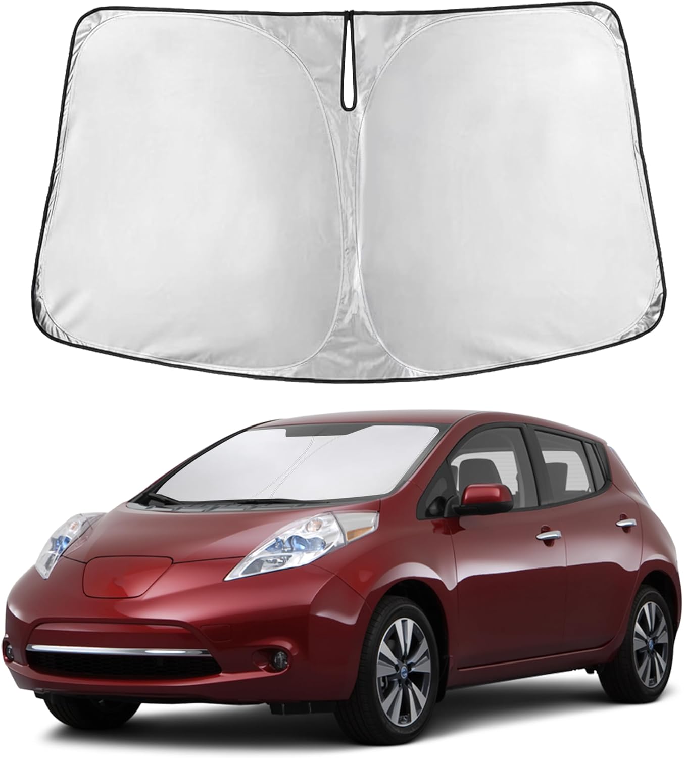 EcoNour Car Windshield Sun Shade | 2025 Upgraded Innovative No-Light-Pass Technology for Maximum Coverage | Foldable Sun Shade Keeps Your Vehicle Cool | Must-Have Car Accessories | Small (59" x 29") - Colors N
