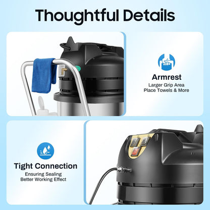 40L/11Gal Commercial Carpet Cleaner, 3 in 1 Multi-Purpose Floor Cleaning Machine Heavy Duty Extractor Vacuum Washing Machine, 1049W Powerful Sofa Curtain Carpet Cleaning Machine