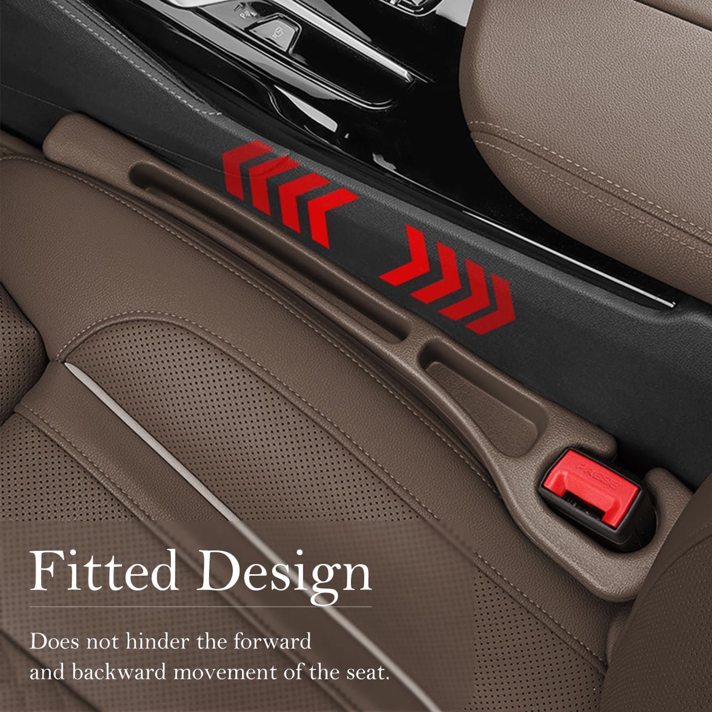 Car Seat Gap Filler 2-Pack, Universal Car Seat Gap Filler Organizer, Seat Gap Plug – Fills Gap Between Seat & Console, Drop-Proof Guard for Phones, Keys & Cards, Fits Cars, SUVs, Trucks, Black