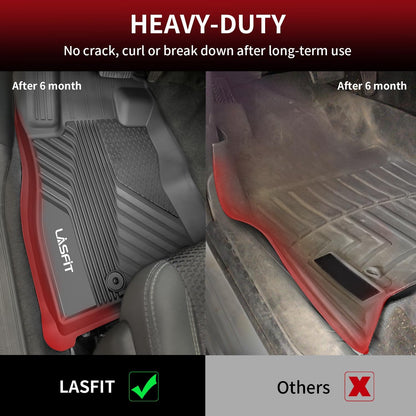 LASFIT Floor Mats Fits for Hyundai Sonata 2020-2026 (Only for FWD & Gas) & Kia K5 2021-2025 (Only for FWD) Custom Fit TPE All Weather Floor Liners Car Mats Accessories, Black
