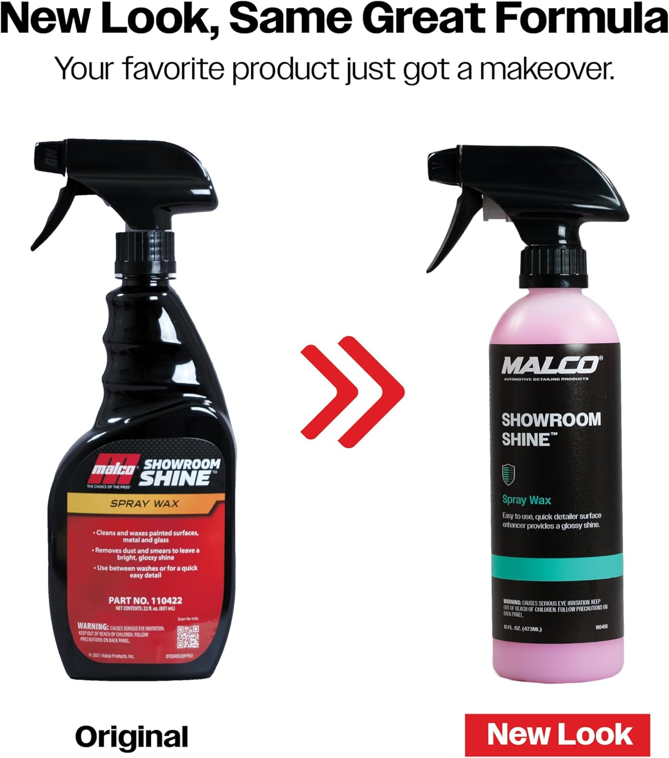 Malco Showroom Shine Spray Car Wax and Instant Detailer - Best Car Wax Spray for Professional Finish/Easy to Use Instant Detailer/Cleans and Waxes Painted Surfaces, Metal and Glass (110401)