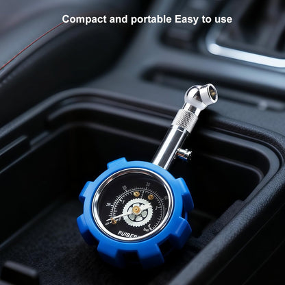 Tire Pressure Gauge 60 PSI/ 4BAR,Tire Gauges for Tire Pressure 1.5" Easy Read Glow Dial, Double Layer Protected Air Gauge 360° Swivel,Certified ANSI B40.1 Accurate for Bicycle,Car,SUV,Moto