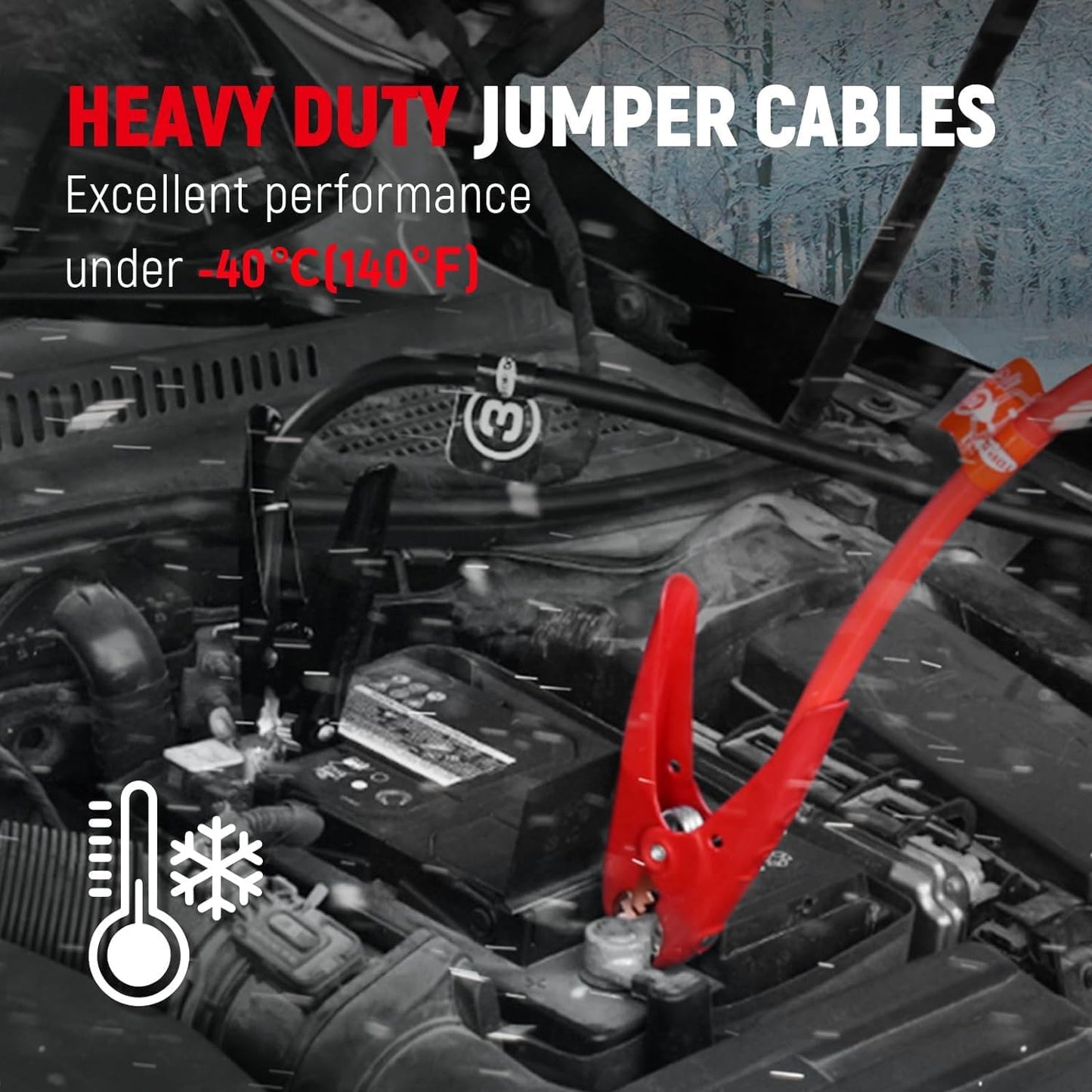 TOPDC 4 Gauge 20 Feet Jumper Cables for Car, SUV and Trucks Battery, Heavy Duty Automotive Booster Cables for Jump Starting Dead or Weak Batteries with Carry Bag, (TD-P0420)