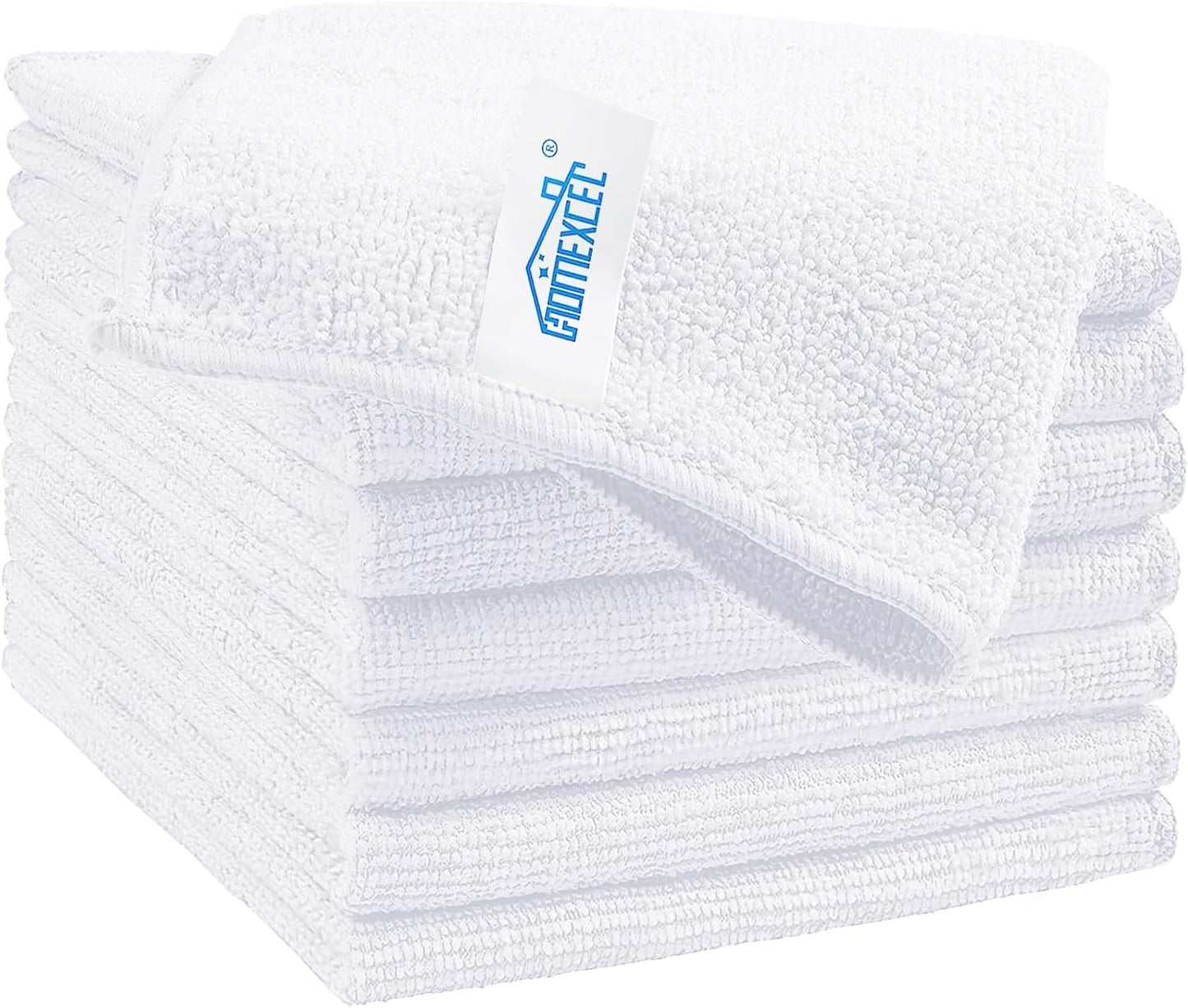 HOMEXCEL Grey Microfiber Cleaning Cloth, 12 Pack Premium Microfiber Towels for Cars, Lint Free, Scratch-Free, Highly Absorbent, Reusable Cleaning Rags for Car, Household, Kitchen, Window, 11.5"X11.5"