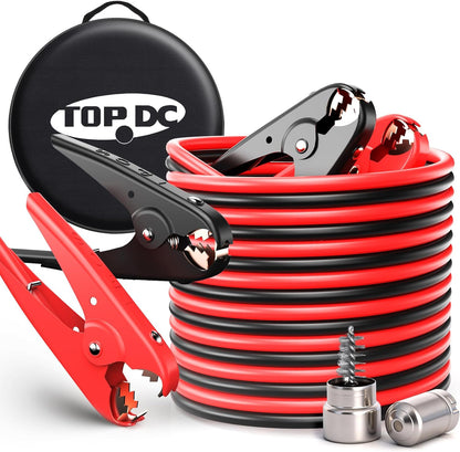 TOPDC 4 Gauge 16 Feet Jumper Cables for Car, SUV and Trucks Battery, Heavy Duty Automotive Booster Cables for Jump Starting Dead or Weak Batteries with Carry Bag, (TD-P0416)