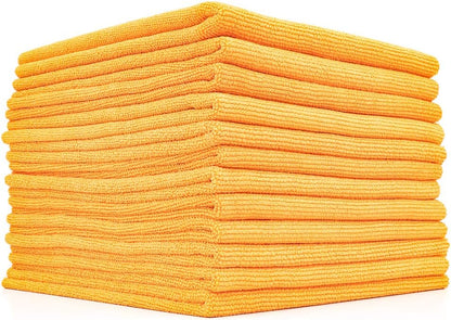 The Rag Company - The Edgeless Pearl - Professional Microfiber Detailing Towel for Ceramic Coating, Leveling & Sealant Removal, Scratch-Free & Tagless, 320gsm, 16x16 inches, Ice Grey - 12-Pack