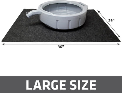Drymate XL Oil Spill Mat (36" x 59"), Premium Absorbent Oil Pad, Reusable, Washable, Durable, Waterproof Backing Contains Liquids, Protects Garage Floor Surface (USA Made)