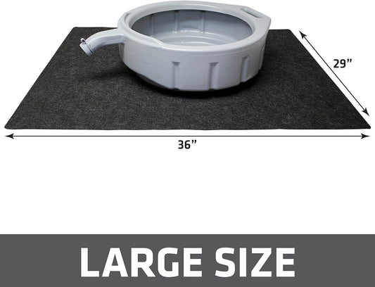 Drymate XL Oil Spill Mat (36" x 59"), Premium Absorbent Oil Pad, Reusable, Washable, Durable, Waterproof Backing Contains Liquids, Protects Garage Floor Surface (USA Made)