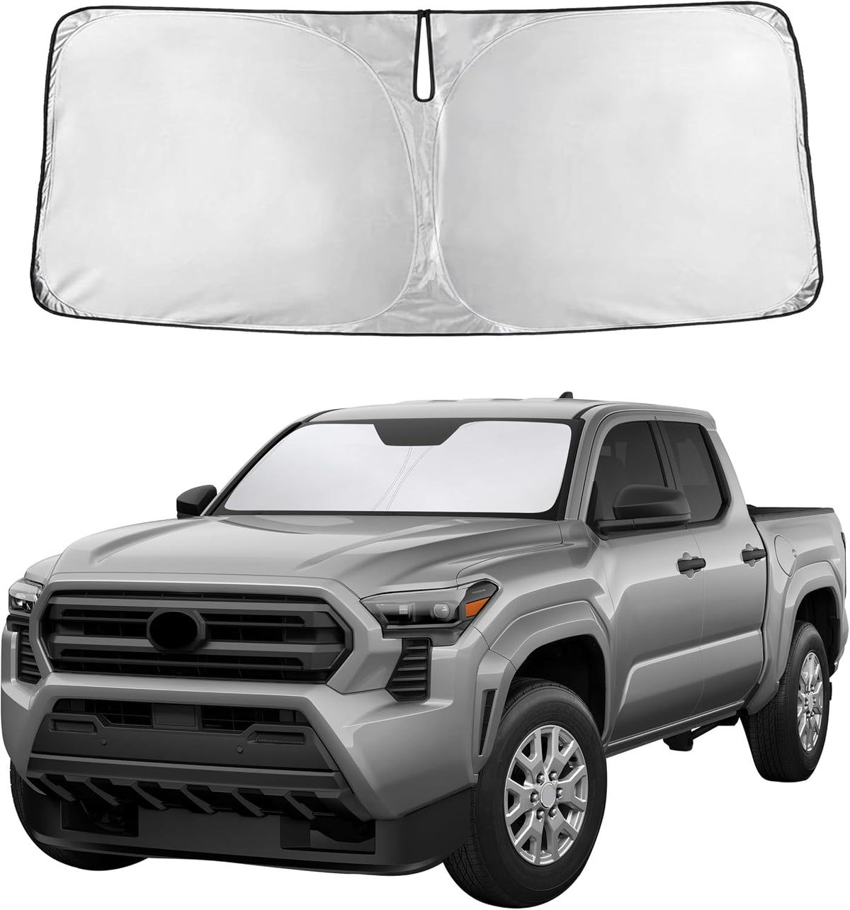 EcoNour Car Windshield Sun Shade | 2025 Upgraded Innovative No-Light-Pass Technology for Maximum Coverage | Foldable Sun Shade Keeps Your Vehicle Cool | Must-Have Car Accessories | Small (59" x 29") - Colors J