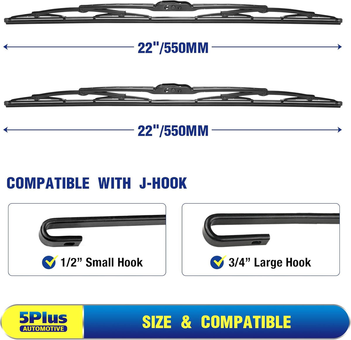 20"-2 Pack Windshield Wiper Blades Replacement For Ford F150 F250 F350 F450 F550 2008-1999 Expedition 2006-1999 Explorer 2010-2005 Mustang 2004-1999, Windshield Wiper Blades For My Car
