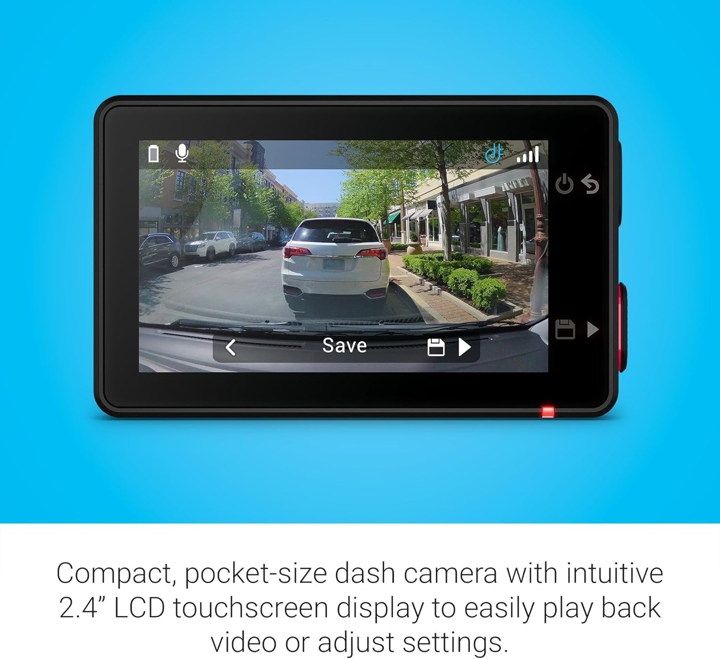 Garmin Dash Cam™ Mini 3, Ultracompact 1080p HD Dash Cam with a 140-degree Field of View, Built in Clarity™ Polarizer, Voice Controlled, Automatic Recording