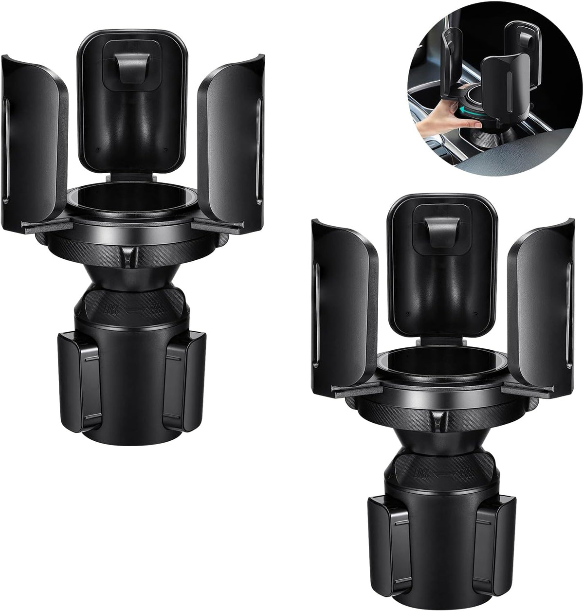 Car Cup Holder Expander Adapter (Adjustable) This Hill All Purpose Cup Holder Expander for Car with Rubber Fits Less Than 5.51" Large Bottles & Mugs & Foods & Drinks