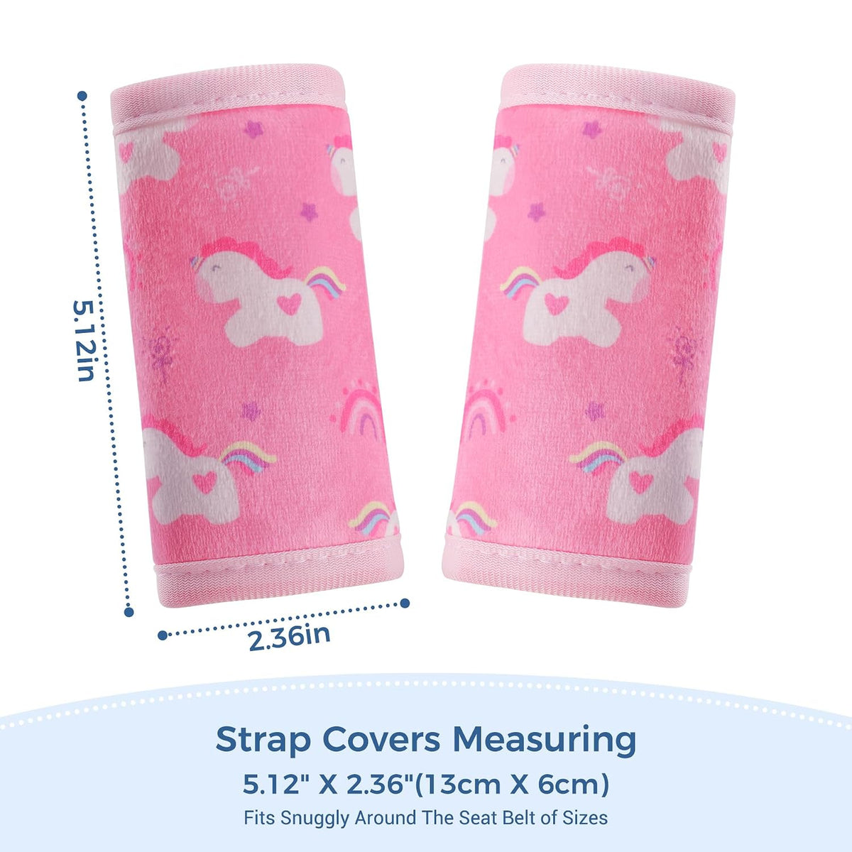 COOLBEBE Car Seat Straps Shoulder Pads for Baby Kids, Super Soft Seat Belt Covers for All Car Seats/Pushchair/Stroller/High Chair