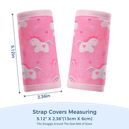 COOLBEBE Car Seat Straps Shoulder Pads for Baby Kids, Super Soft Seat Belt Covers for All Car Seats/Pushchair/Stroller/High Chair