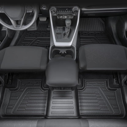 Floor Mats for Toyota Sienna 2021-2026, All Weather Floor Mats Lower Trunk Cargo Liner Accessories, Full Coverage Set (Fit 8-Seat with Spare Tire)