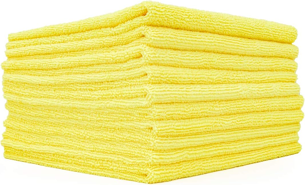 The Rag Company - Edgeless 300 - Microfiber Detailing Towels, Perfect for Removing Polishes, Sealants, and Glaze; Great for Interior Cleaning and Dirty Jobs; 300GSM, 16in x 16in, Light Blue (10-Pack)