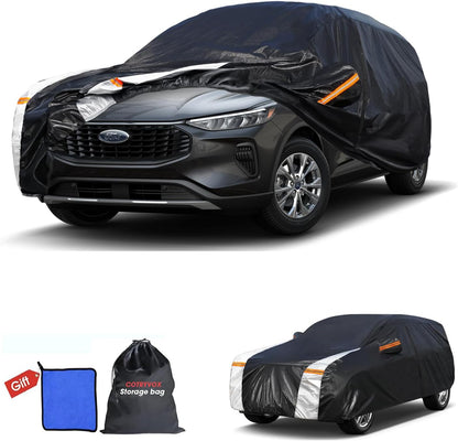 Large SUV Car Cover for Chevy Suburban 100% Waterproof All Weather, Heavy Duty Outdoor Full Exterior Covers Rain Sun Wind UV Protection. - Colors A