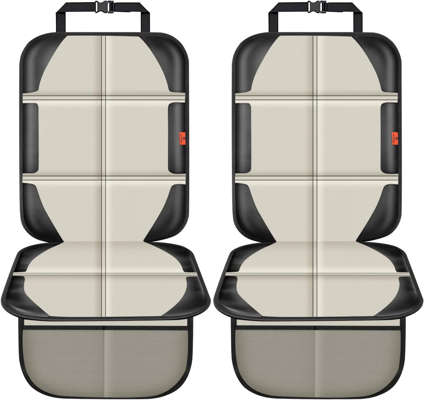 XHYANG Car Seat Protector,Auto Car Seat Protectors Baby Carseat Waterproof & Durable 600D Fabric for Child Baby Car Seat Mat Vehicle Pet Cover 2 Storage Pockets (2 Pack)