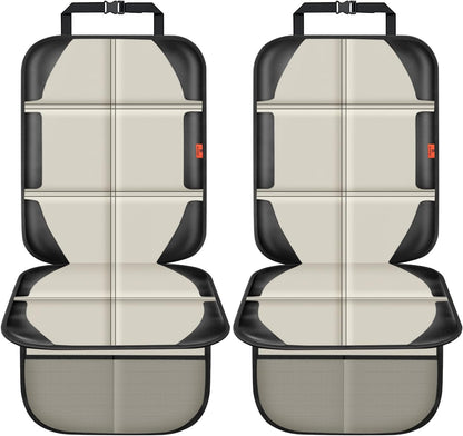 XHYANG Car Seat Protector,Auto Car Seat Protectors Baby Carseat Waterproof & Durable 600D Fabric for Child Baby Car Seat Mat Vehicle Pet Cover 2 Storage Pockets (2 Pack)