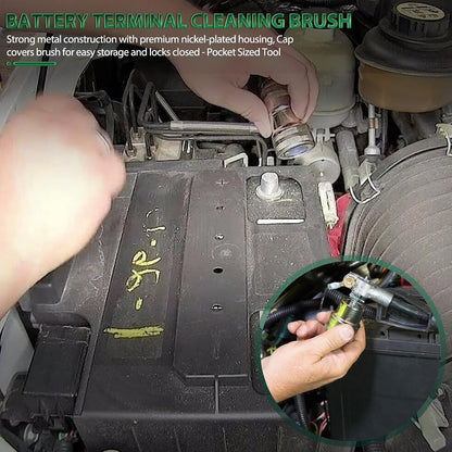 Auto Car Battery Terminal Brush Wash Clean Tools Post Terminal Cleaner Dirt Bottle Head Clip Wire Dirt Corrosion Washers Protector Fiber