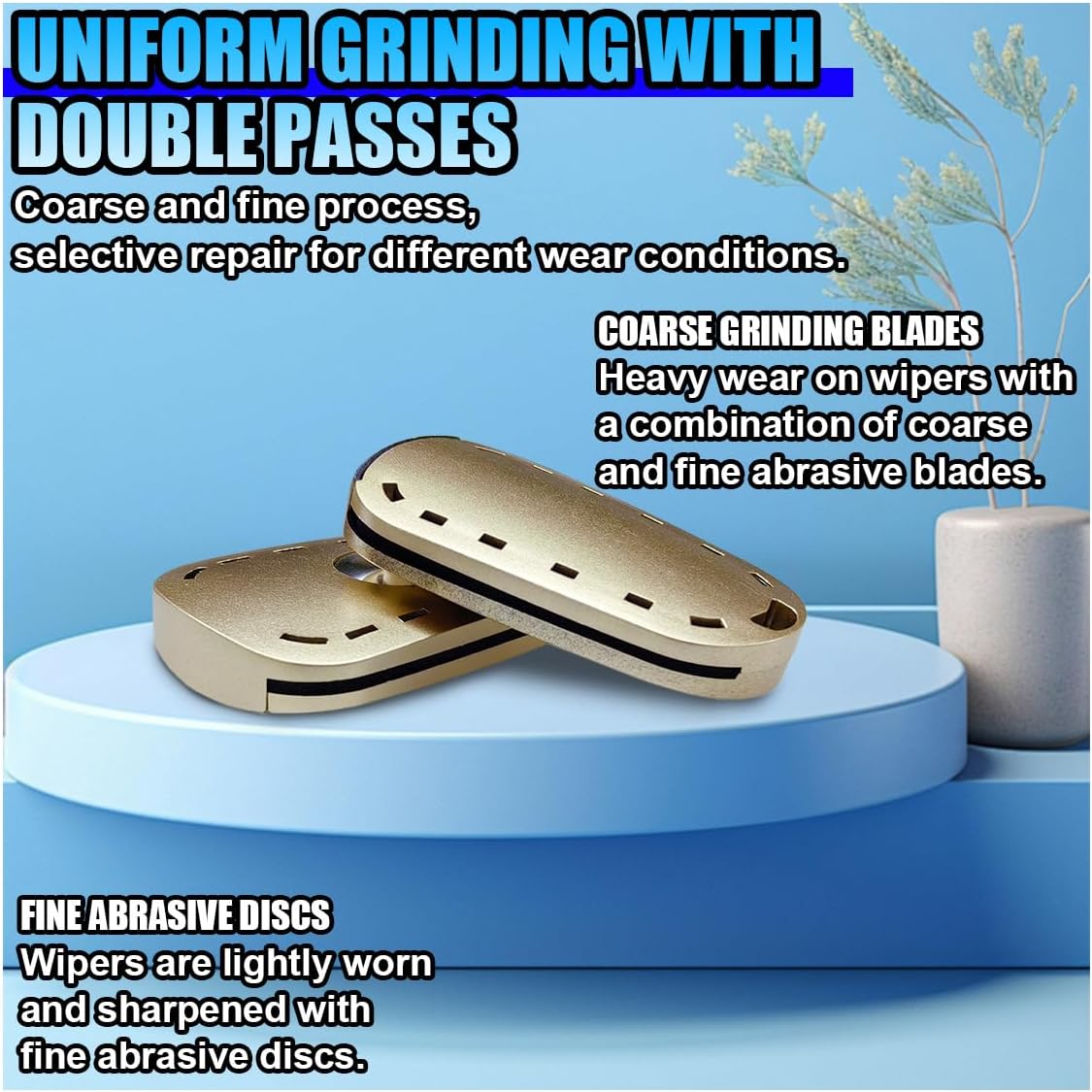 Car Windshield Wiper Repair Tool - Portable Double Sided Wiper Strip Restorer Car Windshield Wiper Regroover Tool - Windscreen Wiper Blade Cutter Cleaning Tools for Most Cars (Silver-2PCS)