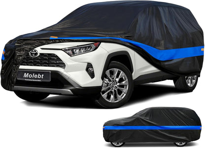 Car Cover Waterproof All Weather for Automobiles, Universal Fit Sedan Coupe Chevrolet Corvette/Camaro, Ford Mustang/Fusion, Honda Accord/Civic, KIA Optima, Hyundai Sonata, Nissan Maxima etc.