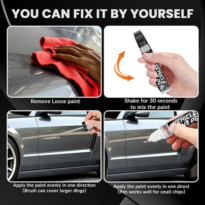 Black Touch Up Paint for Cars, Color Accurate Car Touch Up Paint, Professional Automotive Scratch Repair, Lasting Auto Scratch Remover, Quick Dry, Easy to Use, Safe and Waterproof, Versatile Use