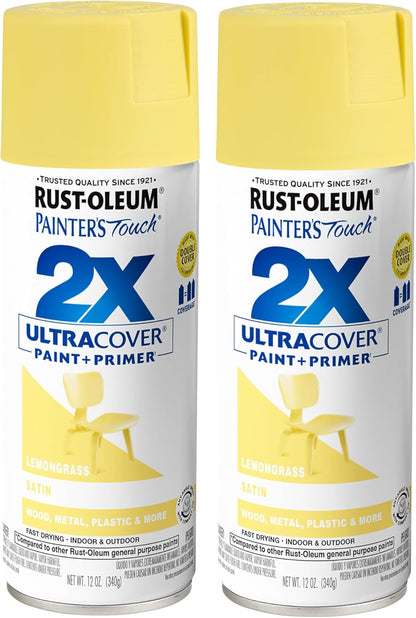 Rust-Oleum 334029 Painter's Touch 2X Ultra Cover Spray Paint, 12 oz, Gloss Clear - Colors F
