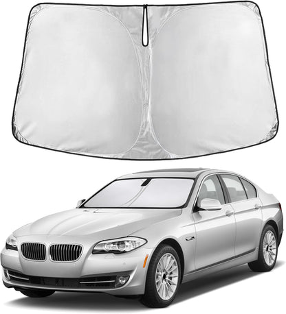 EcoNour Car Windshield Sun Shade | 2025 Upgraded Innovative No-Light-Pass Technology for Maximum Coverage | Foldable Sun Shade Keeps Your Vehicle Cool | Must-Have Car Accessories | Small (59" x 29") - Colors A