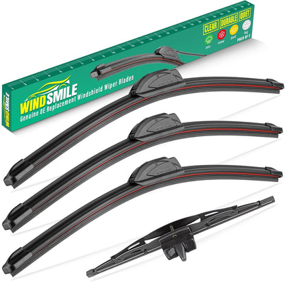 26" 16" 12" Windshield Wiper Blades Replacement for Toyota RAV4 2019 2020 2021 2022 2023 2024 2025 RAV 4 / Mazda 5 2006-2015 Premium All Weather Front Rear Wipers Set - OEM Quality (Pack of 3) - Colors B