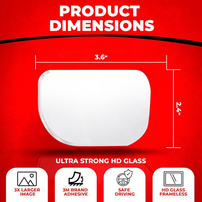 Blind Spot Convex Car Mirror - Rearview Accessories for Car Interior - Automotive Blindspot Mirrors for Larger Image and Improved Traffic Safety (2-Pack)