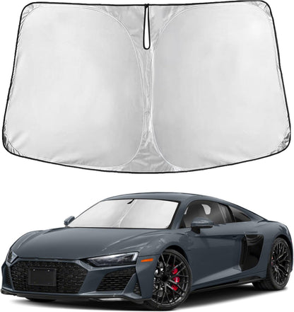 EcoNour Car Windshield Sun Shade | 2025 Upgraded Innovative No-Light-Pass Technology for Maximum Coverage | Foldable Sun Shade Keeps Your Vehicle Cool | Must-Have Car Accessories | Small (59" x 29") - Colors J
