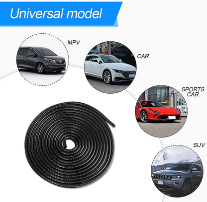 XINLIYA Car Door Edge Guards, 16Ft Universal Rubber Seal Protector U Shape Edge Trim Car Door Edge Protection for Most Car, Aluminum Boat Edge Guards (Red)