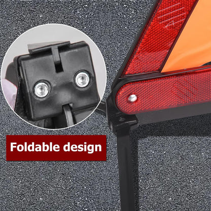 Warning Triangles, Foldable Car Road Warning Reflective Triangles, Emergency Triangle for Vehicles Breakdown, Slow Moving Vehicle Triangle Reflector Safety Triangle Kit