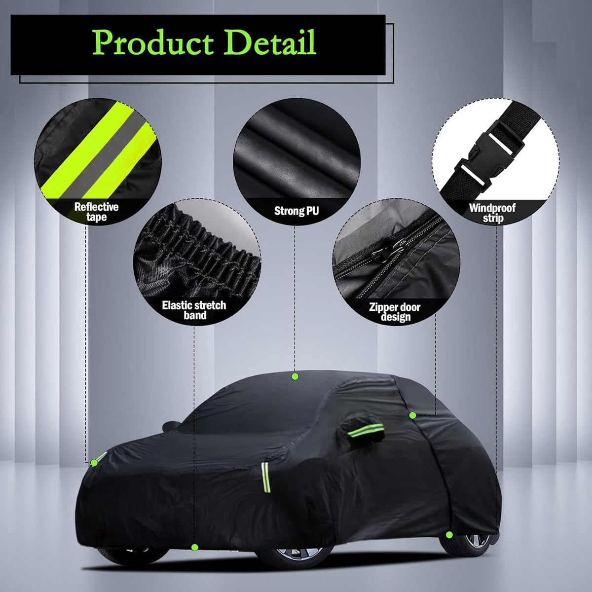 Car Cover Custom Fit for Toyota Corolla 2000-2025, Honda Civic 1991-2025, Waterproof All Weather Full Exterior Cover Rain Sun Protector Car Cover with Door Zipper