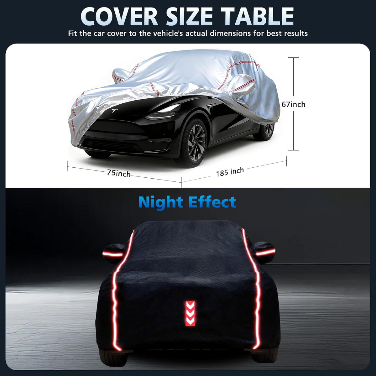 Car Cover for Sedan, Waterproof All Weather Heavy Duty, 360° Underbody Wrap Windproof Design, Quick Install Outdoor Vehicle Cover, Fits 186-193 in