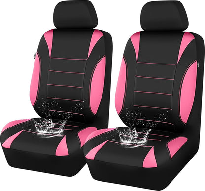 CAR PASS Waterproof Car Seat Covers Front Seats Only with 5mm Composite EVA, Neoprene Car Seat Cover with Separate Headrest Cover, Quick Setup Universal Fit for Car SUV Trucks,Airbag Compatible（Gray