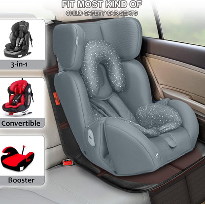 XHYANG Car Seat Protector,Auto Car Seat Protectors Baby Carseat Waterproof & Durable 600D Fabric for Child Baby Car Seat Mat Vehicle Pet Cover 2 Storage Pockets (2 Pack)