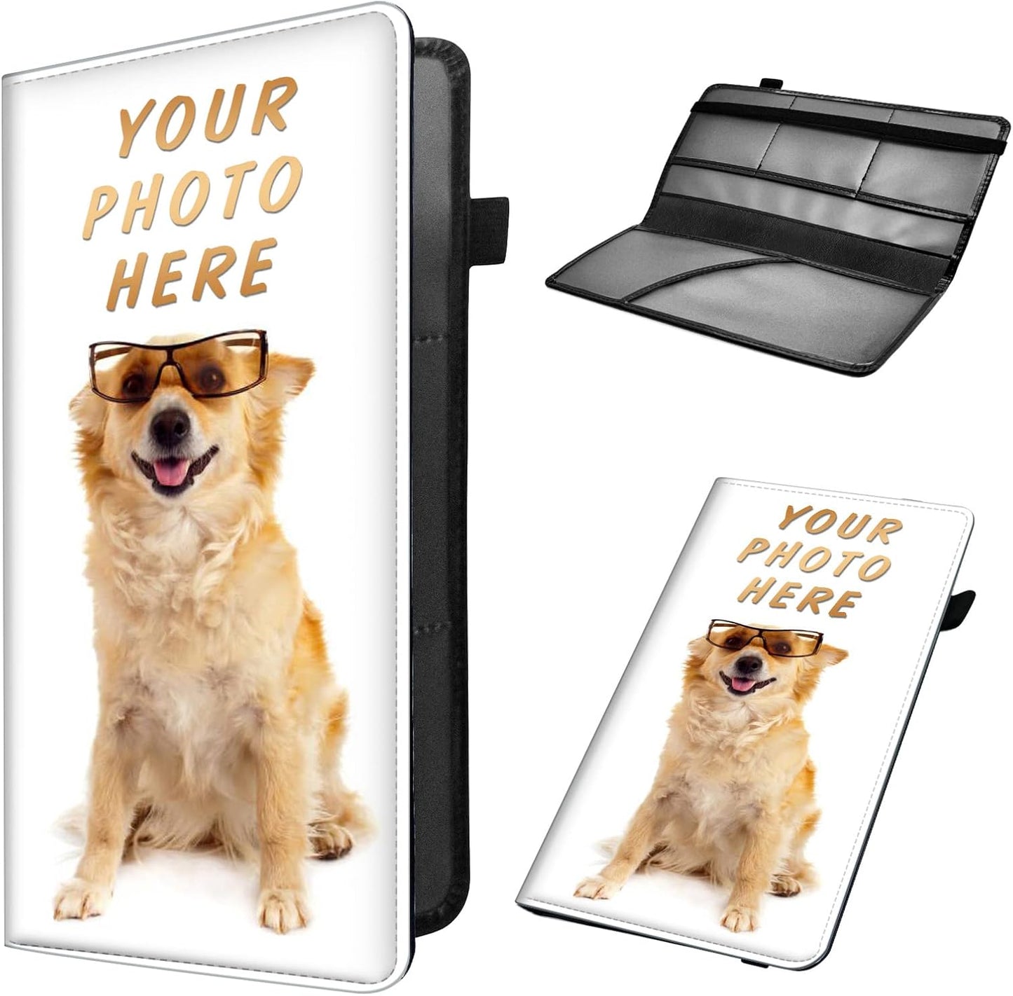 Car Registration and Insurance Holder, Leather Car Glove Box Organizer, Cool Car Accessories for ID, Driver's License Cards & Essential Document, business cards, Men&Women, Retro Audio Cassette