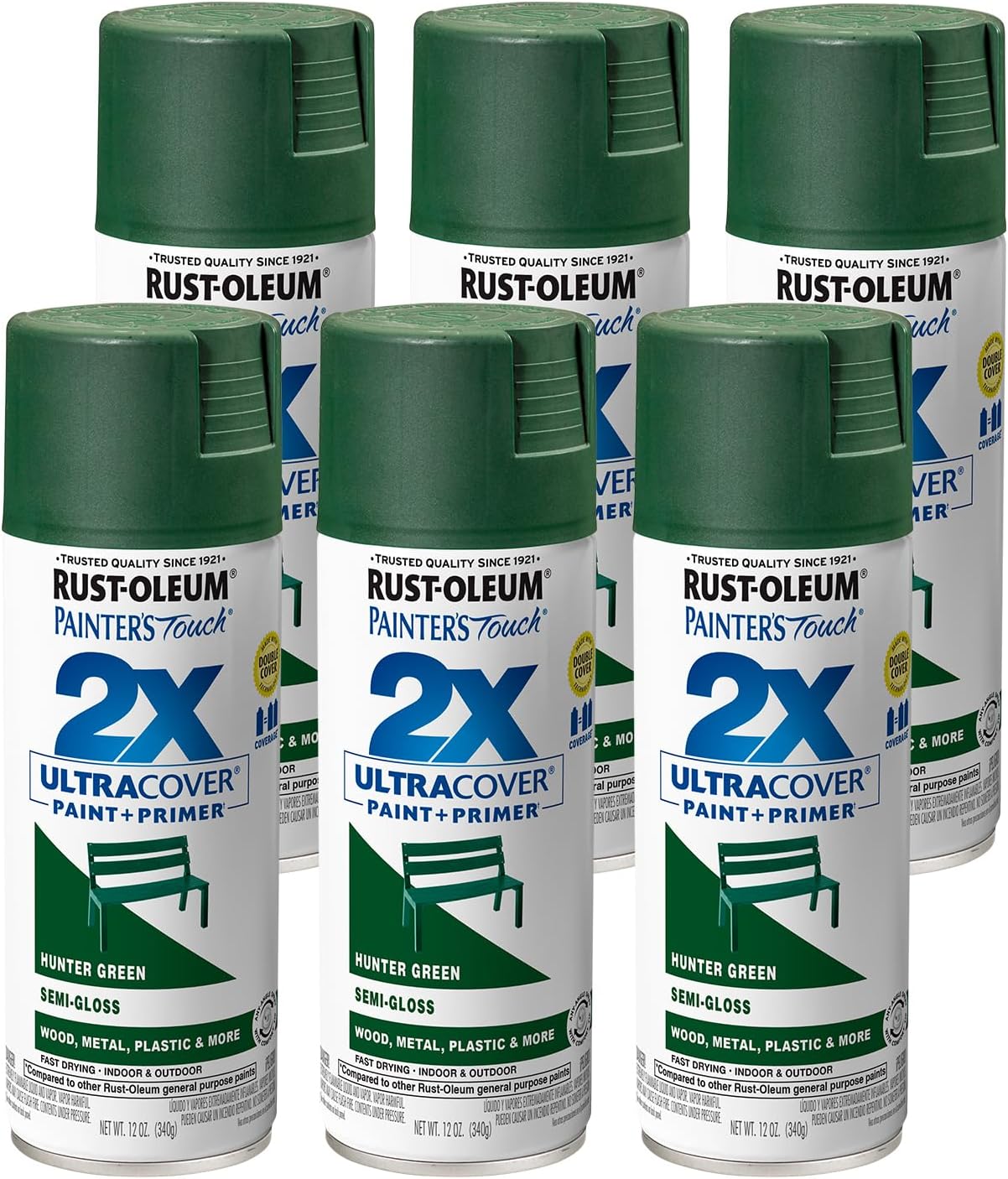 Rust-Oleum 334029 Painter's Touch 2X Ultra Cover Spray Paint, 12 oz, Gloss Clear - Colors D