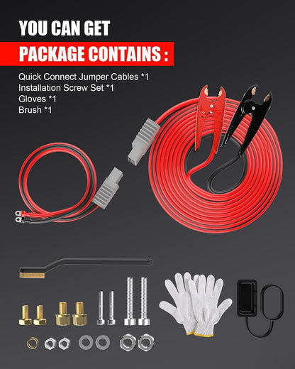 NOONE 2 Gauge Jumper Cable Heavy Duty Car Battery Clamps, for Jump Starting Dead or Weak Batteries Booster Cables with S7 Reverse Polarity Protection and Carry (2 Gauge 20 Feet)